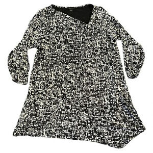 J. Jill Wearever 3/4 Sleeve Black & White Tunic | Women's S